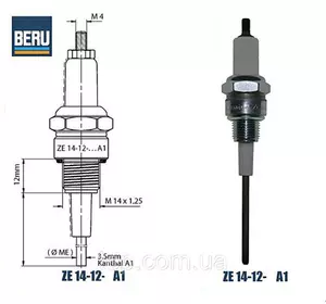 Ионизационная свеча ( электрод ) Beru ZE 14-12 A1 для Ermaf GP40 GP70 арт. 50260031